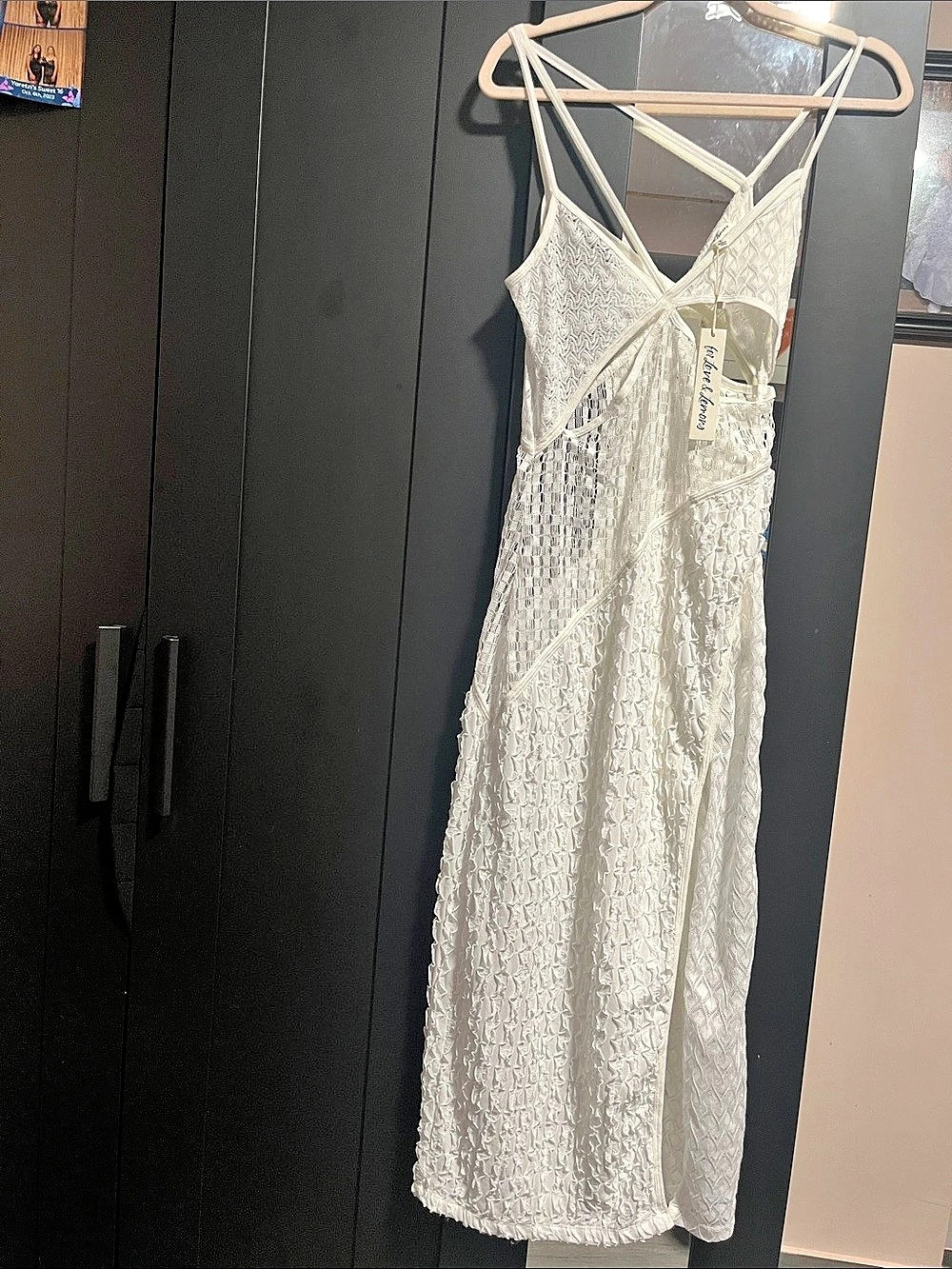 For Love & Lemons White Maxi Dress Size Small NWT